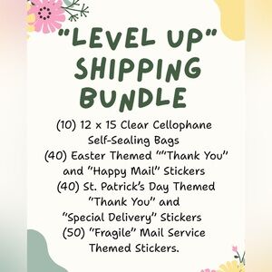 Seasonal Shipping Supplies Bundle 140 Pieces with Themed Stickers